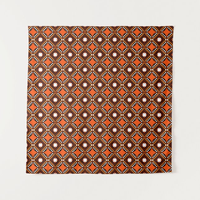 Creative Geometric, Modernes Abstraktes Rot. Wandteppich (Vorderseite)