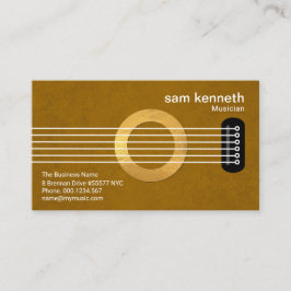 Creative Gitarre Gold Sound Hole Musiker Visitenkarte