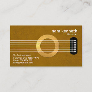 Creative Gitarre Gold Sound Hole Musiker Visitenkarte