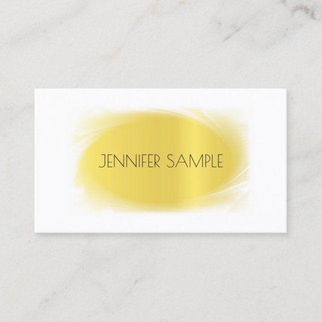 Creative Glamour Design Moderne Gold Luxus Schlich Visitenkarte (Vorderseite)