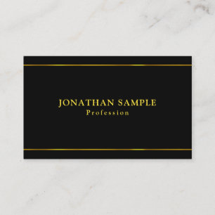 Creative Glamour Gold Streifen Schwarz Moderne Sch Visitenkarte