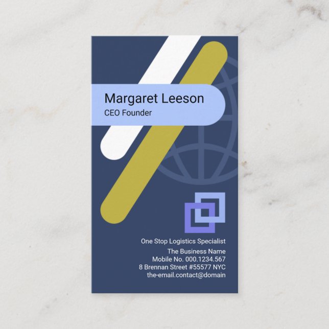 Creative Global Crisscross Links CEO Visitenkarte (Vorderseite)