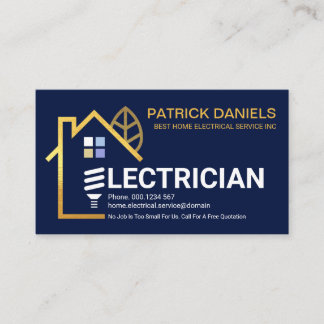 Creative Gold Zuhause Electrician Signage Visitenkarte