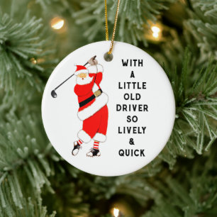 Creative Golf Christmas Keramikornament