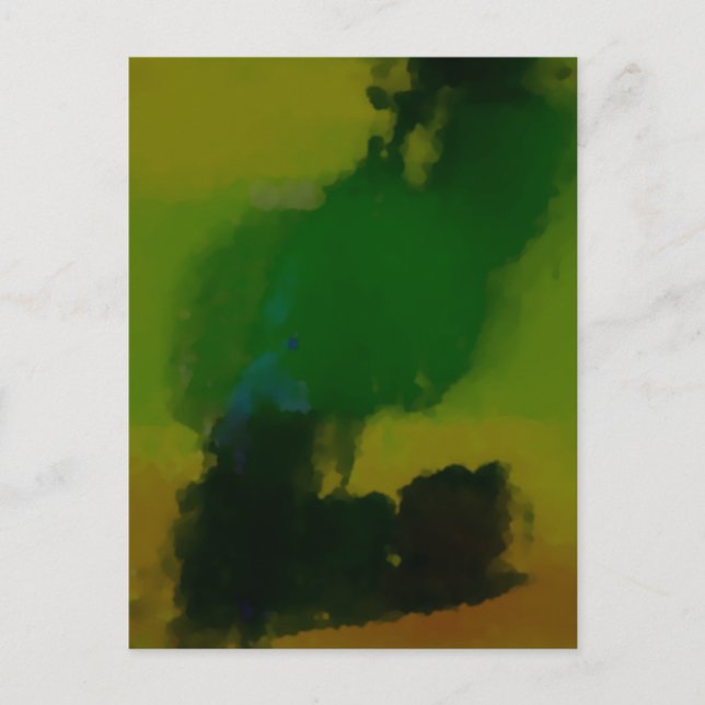 Creative Green Yellow Abstrakt Postkarte (Vorderseite)