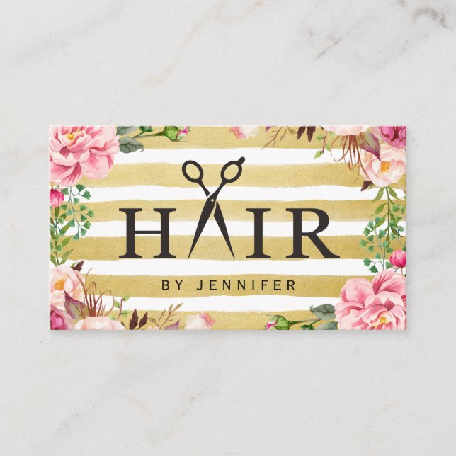 Creative Hair Scissy Typografy Salon Ernennung Terminkarte (Vorderseite)