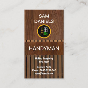 Creative Holzkörnchen Handyman Visitenkarte