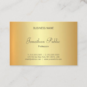 Creative Imitats Gold Berufliches handgeschriebene Visitenkarte