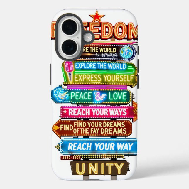 "Creative iPhone Other Name Plate Design" iPhone 16 Hülle (Rückseite)