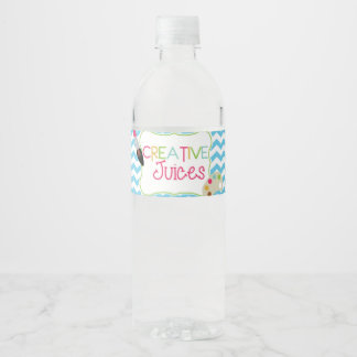 Creative Juices Water Flasche Label