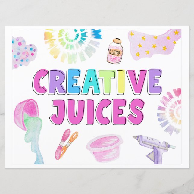 Creative Juices-Zeichen | Party trinken Zeichen (Vorderseite)