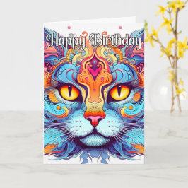 Creative Kitty Cat Illustration Karte