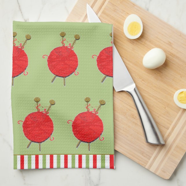 Creative Knitter Knitter Couple Kitchtuch Geschirrtuch (Viertel Falte)