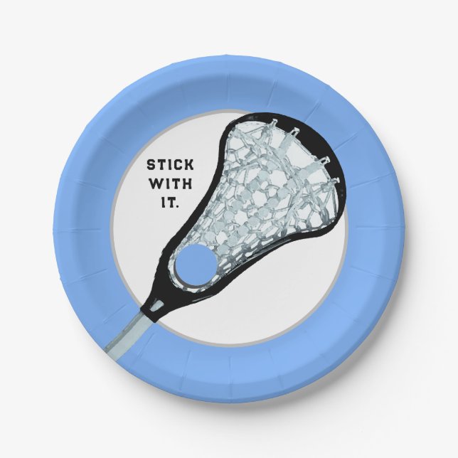 Creative Lacrosse Party Pappteller (Vorderseite)