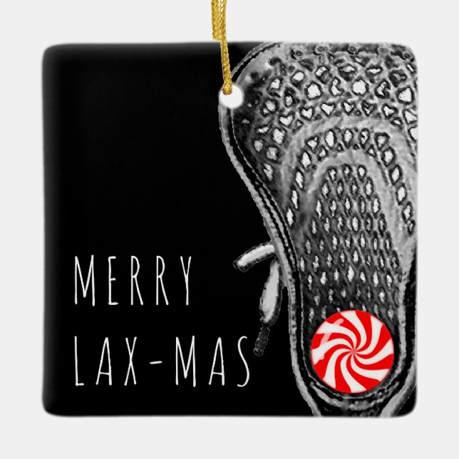 Creative Lacrosse Weihnachten Keramikornament (Vorderseite)