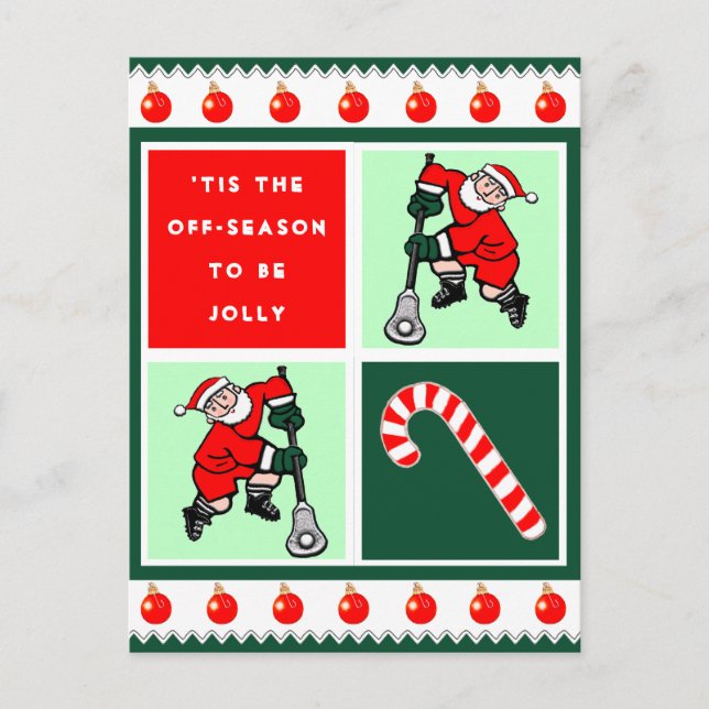 Creative Lacrosse Weihnachten Postkarte (Vorderseite)