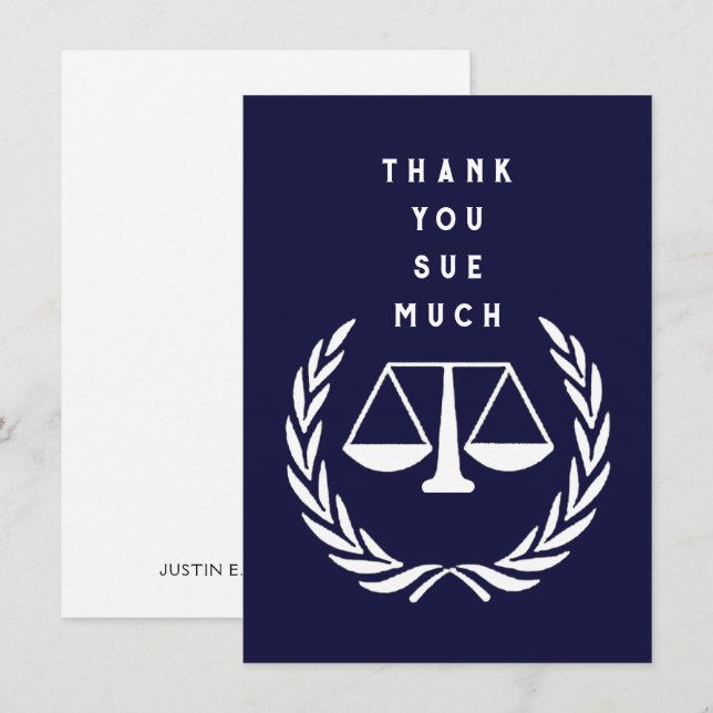 Creative Lawyer Dankeskarte (Vorne/Hinten)