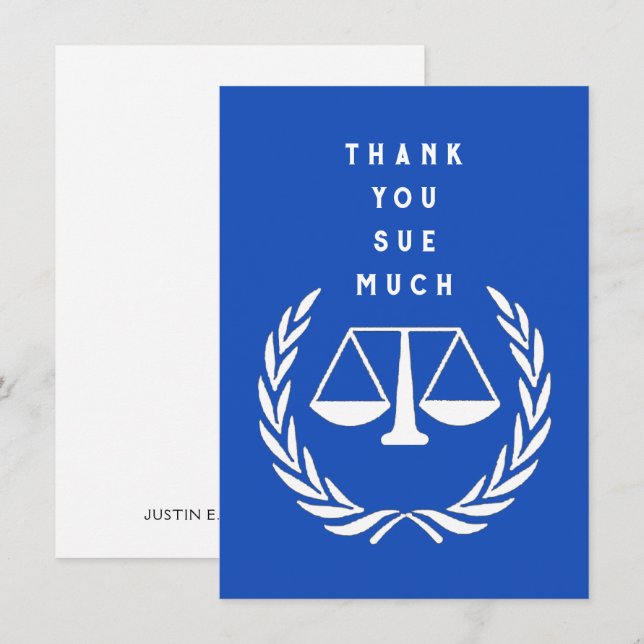 Creative Lawyer Dankeskarte (Vorne/Hinten)