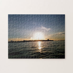 Creative Mackinaw Stadt Sonnenuntergang Foto Puzzl