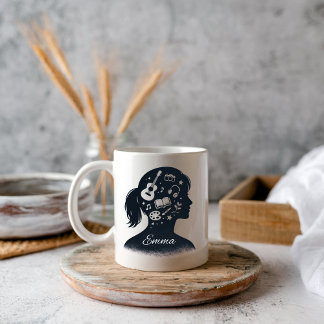 Creative Mind Silhouette | Personalized Artistic  Tasse