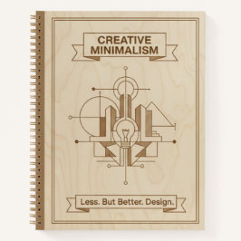 Creative Minimalism Less But Better Wood Journal Notizbuch