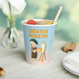 Creative Mode On: Painter Bichon Dog Artist Art Pappbecher