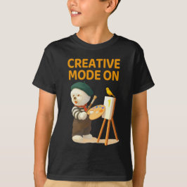 Creative Mode On: Painter Bichon Dog Artist Art T-Shirt