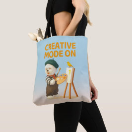 Creative Mode On: Painter Bichon Dog Artist Art Tasche