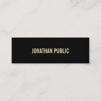 Creative Modern Black Gold Text Elegant Einfach