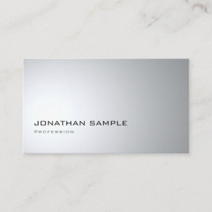 Creative Modern Design Sleek Schlicht Trendy Silve Visitenkarte