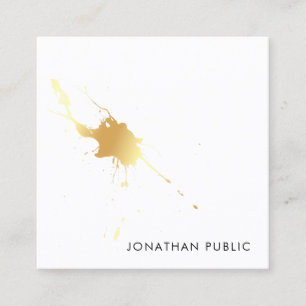 Creative Modern Gold Splash Elegante Vorlage Quadratische Visitenkarte