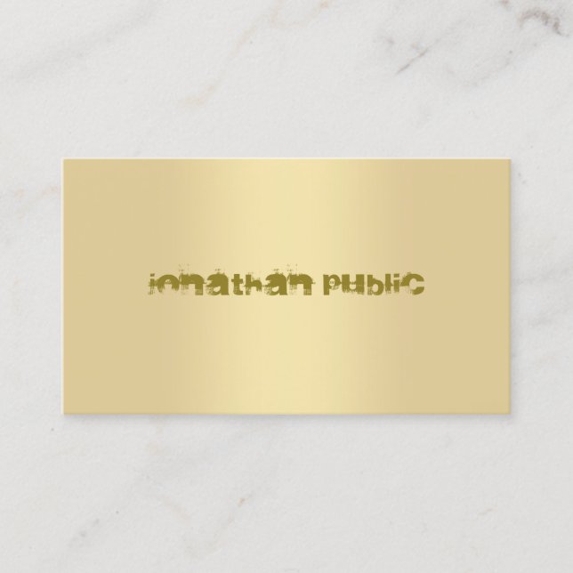 Creative Modern Imitate Gold Template Elegantes To Visitenkarte (Vorderseite)