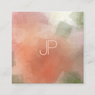 Creative Modern Monogram Luxury Elite Template Quadratische Visitenkarte