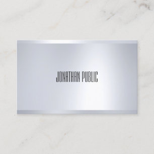Creative Modern Silver Look Eleganter Glamour Schl Visitenkarte