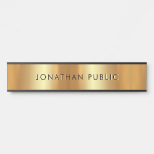 Creative, moderne, einfache Design Schwarz-Gold-Vo Türschild