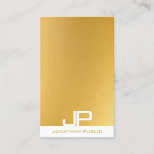 Creative Monogram Elegange Gold Template Moderne Visitenkarte