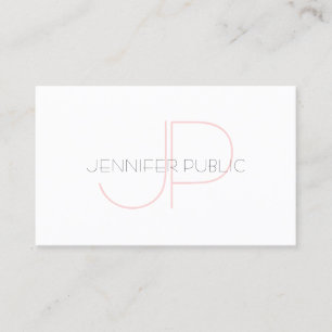 Creative Monogram Minimalistisch Modern Smart Schl Visitenkarte