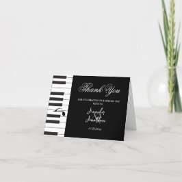Creative Musicians Piano Keys Wedding Dankeskarte