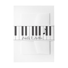 Creative Musicians Piano Keys Wedding Einladungsbanderole