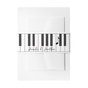 Creative Musicians Piano Keys Wedding Einladungsbanderole