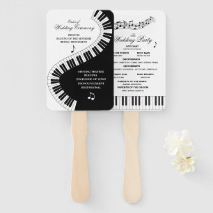 Creative Musicians Piano Keys Wedding Fächer