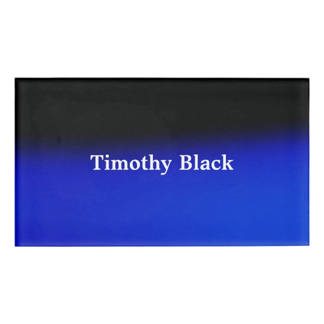 Creative Night Blue Elegante Schlichter Moderner S Namenschild (Vorderseite)