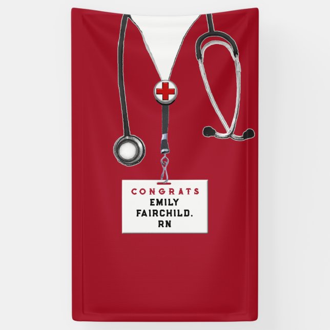 Creative Nurse Abschluss Banner (Vertikal)