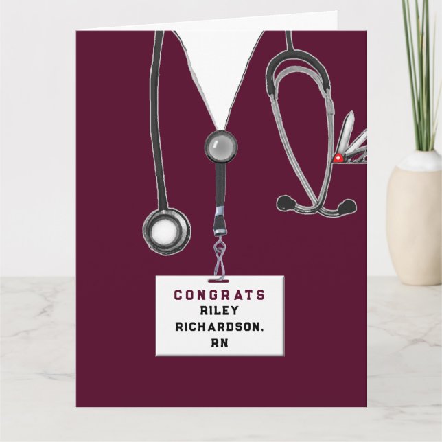 Creative Nurse Abschluss Card Karte (Vorderseite)