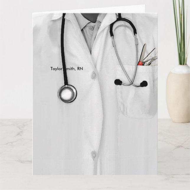 Creative Nurse Abschluss Glückwunsch Karte (Vorderseite)