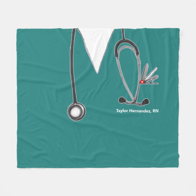 Creative Nurse Fleece Blanket (Vorderseite (Horizontal))