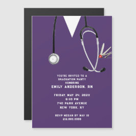 Creative Nurse Grad Party Magneteinladung