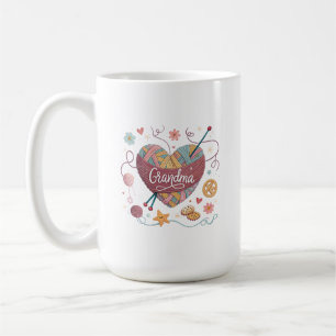 Creative Oma Heart Yarn Design Whimsical Families Kaffeetasse
