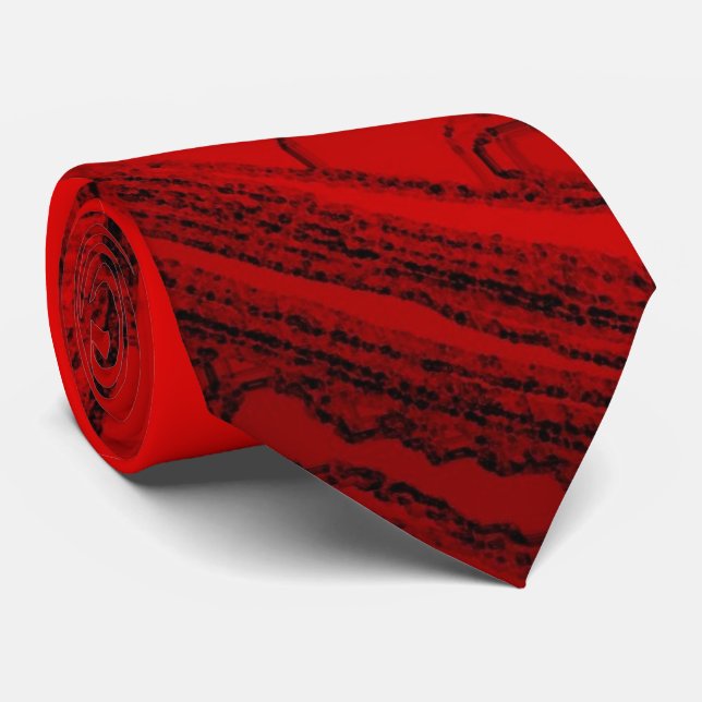 Creative Original Stylish Red Abstrakt Krawatte (Gerollt)