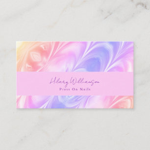 Creative Pastel Pink Lilac Lila Presse auf Nägel Visitenkarte